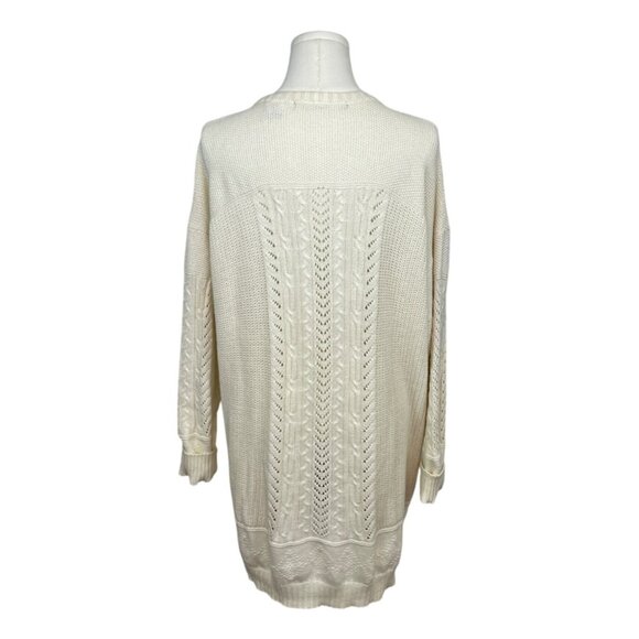 Bern Conrad Cream Cable Knit Cardigan With Pockets & Button Closure Sz M - Picture 3 of 11